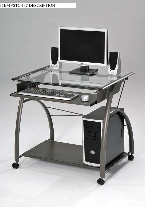 Baillargeon Pewter Computer Desk