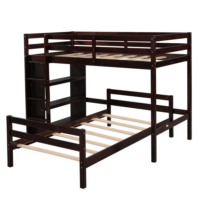 Ballina Twin Over Twin L-Shaped Bunk Beds with Shelves by Isabelle & Max™