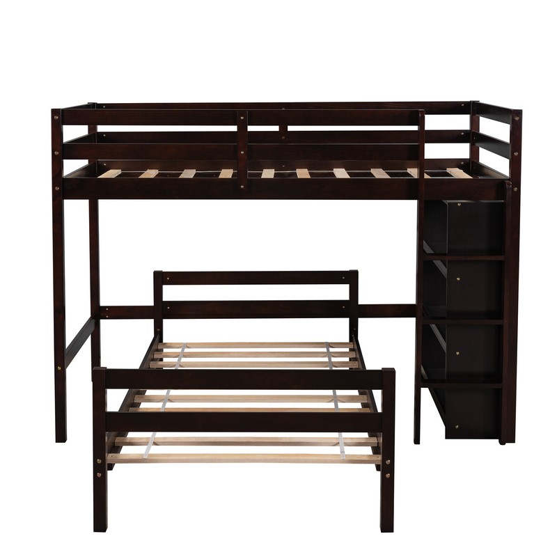 Ballina Twin Over Twin L-Shaped Bunk Beds with Shelves by Isabelle & Max™