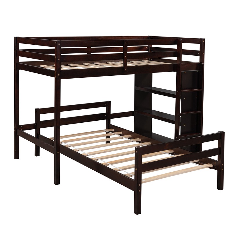 Ballina Twin Over Twin L-Shaped Bunk Beds with Shelves by Isabelle & Max™