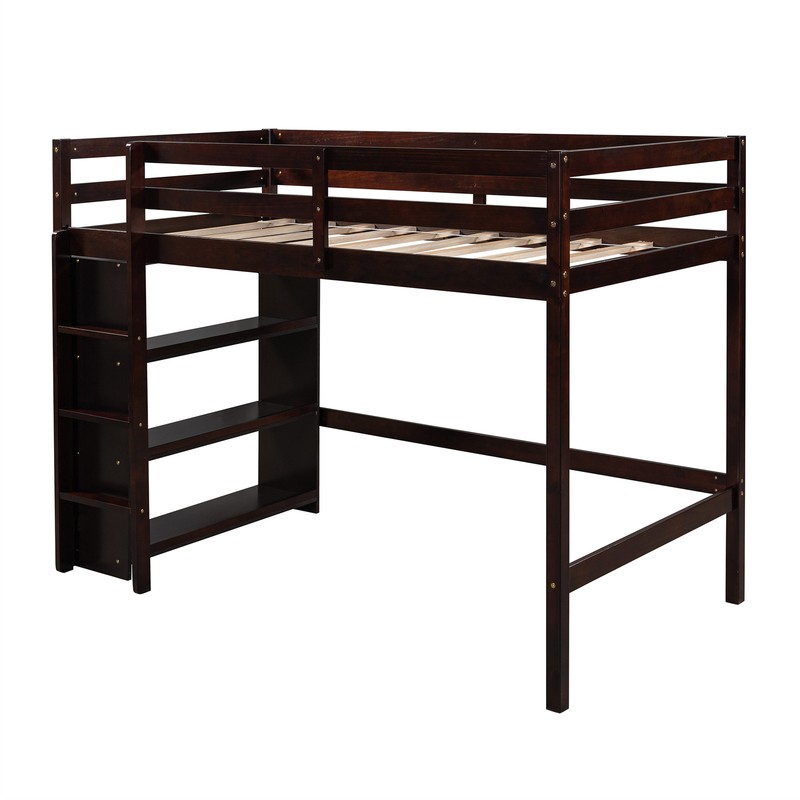 Ballina Twin Over Twin L-Shaped Bunk Beds with Shelves by Isabelle & Max™