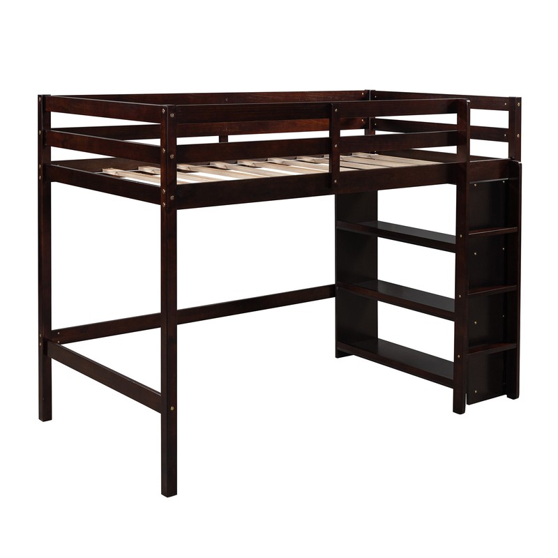 Ballina Twin Over Twin L-Shaped Bunk Beds with Shelves by Isabelle & Max™