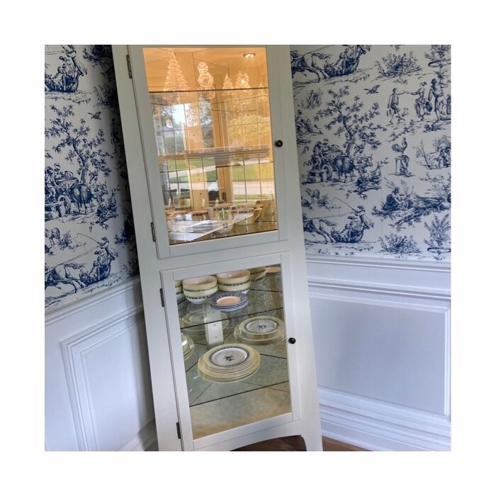 Bankston 27.25'' Wide Mirrored Back Display Stand with Lighting
