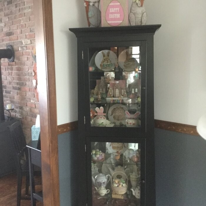 Bankston 27.25'' Wide Mirrored Back Display Stand with Lighting