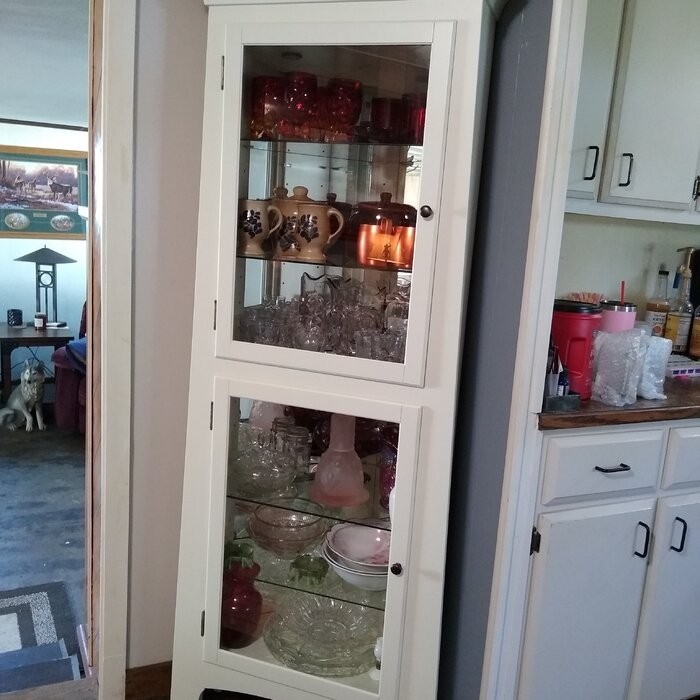 Bankston 27.25'' Wide Mirrored Back Display Stand with Lighting
