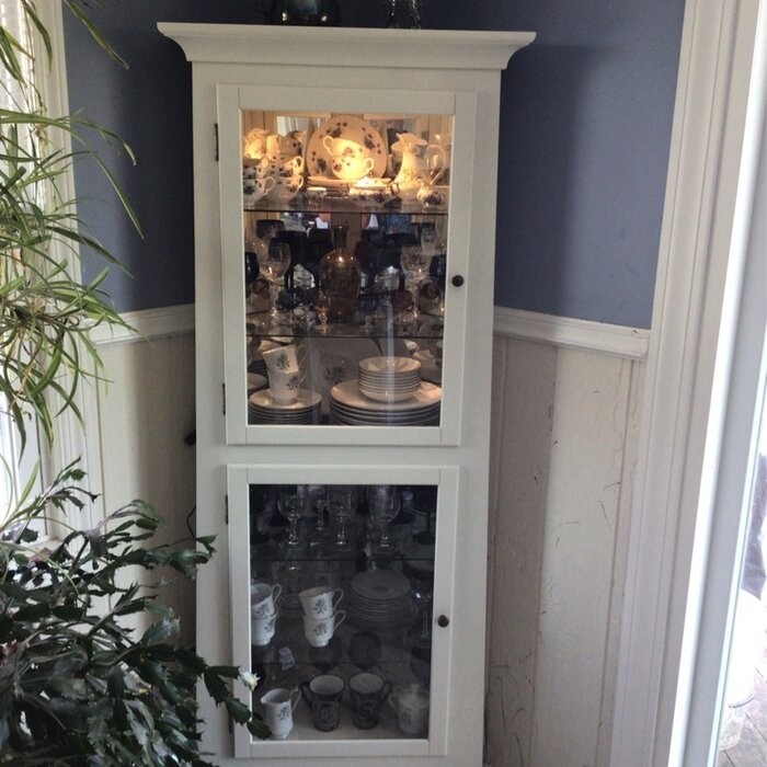 Bankston 27.25'' Wide Mirrored Back Display Stand with Lighting