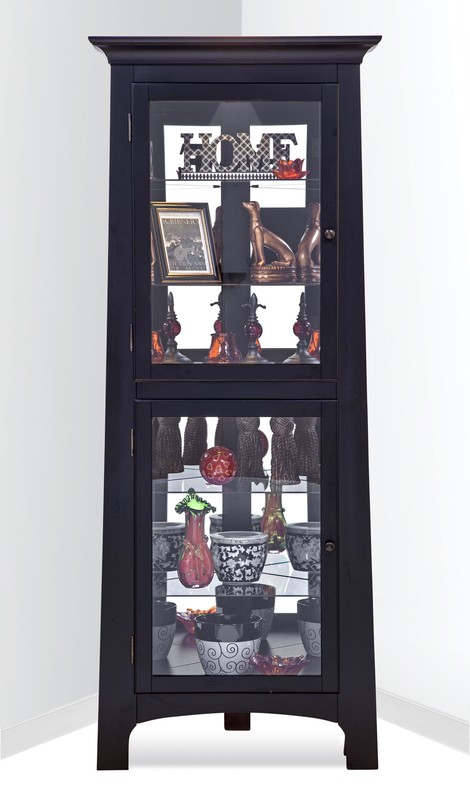 Bankston 27.25'' Wide Mirrored Back Display Stand with Lighting