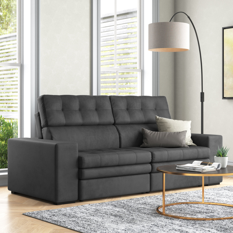 Barbados 88'' Velvet Square Arm Sleeper