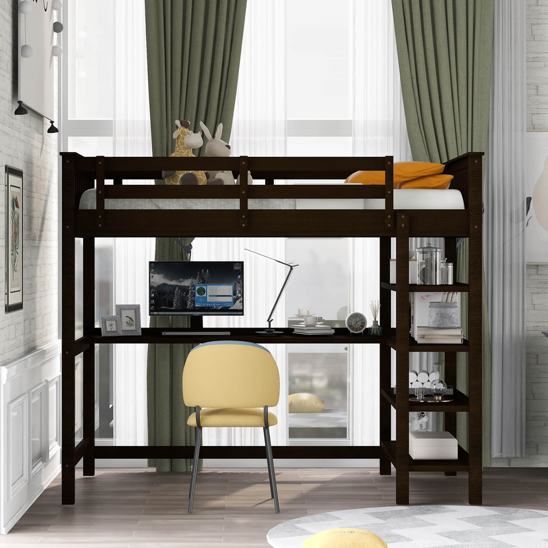 Barton Loft Bed with Built-in-Desk by Greyleigh™