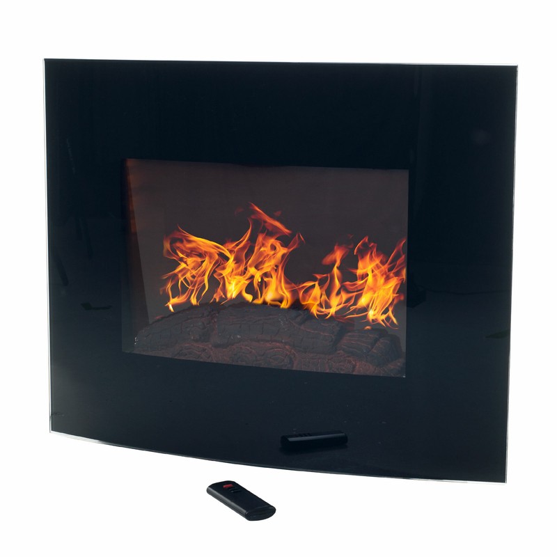 Bartow 25.5'' W Surface Wall Mounted Electric Fireplace