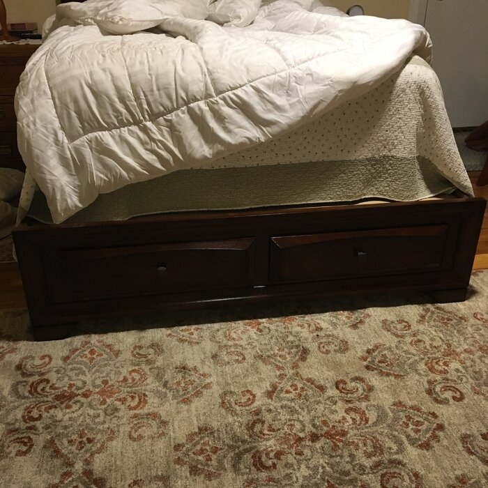 Beagan Solid Wood Low Profile Storage Platform Bed