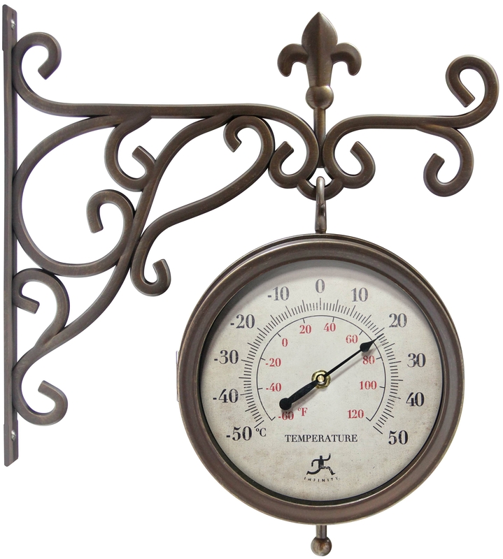 Beauregard Indoor / Outdoor Clock Thermometer