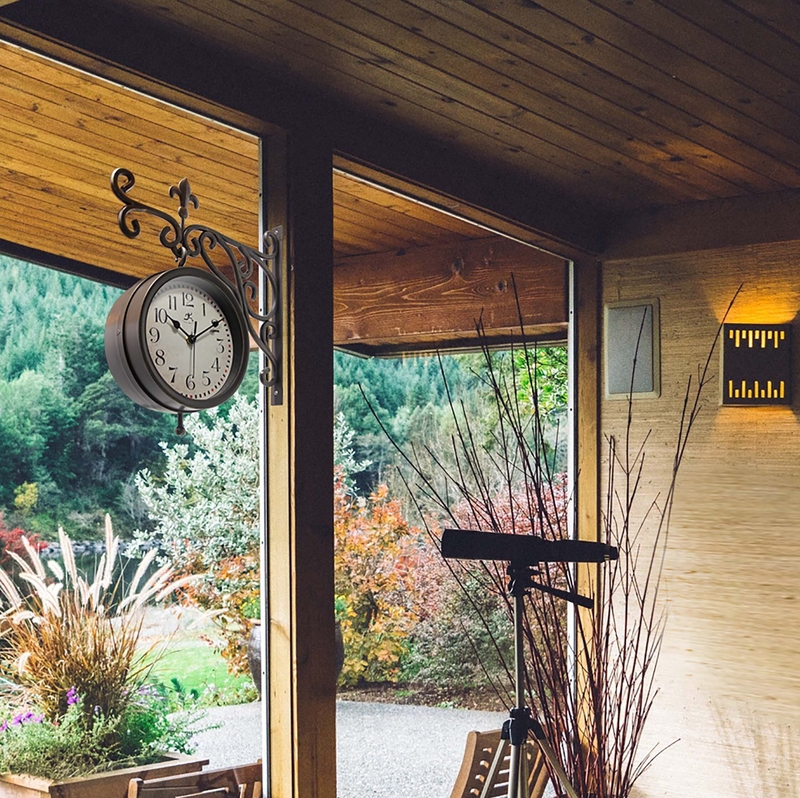 Beauregard Indoor / Outdoor Clock Thermometer