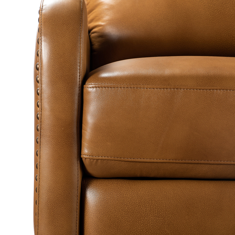 Beecher 28.75'' Wide Genuine Leather Manual Club Recliner