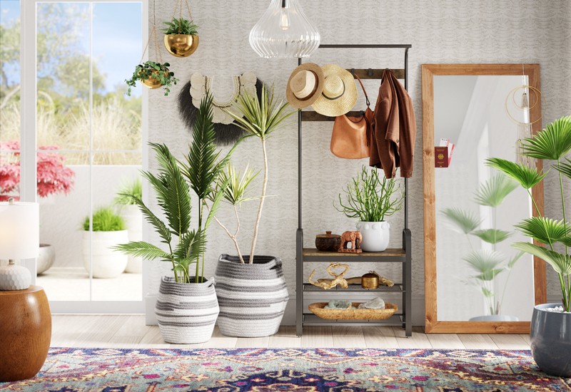 Benally 2 - Piece Iron Hanging Planter Set