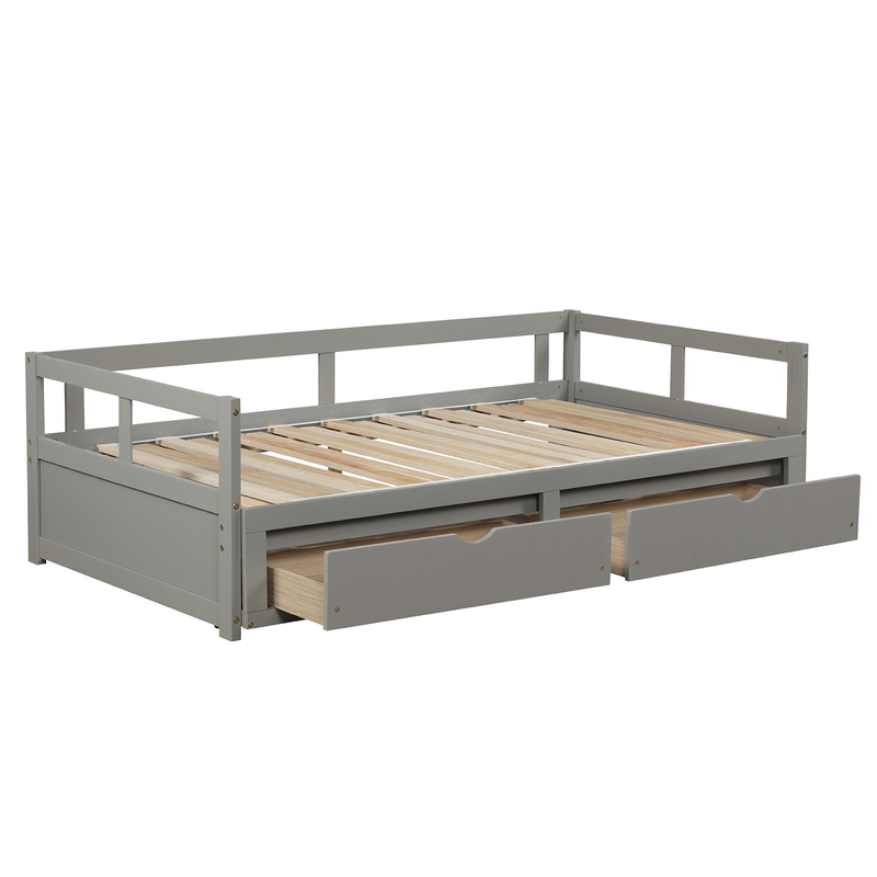 Berteau Twin Solid Wood Daybed with Trundle