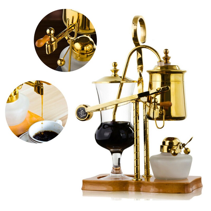 BESTBUY 15-Cup Luxury Belgian Royal Family Balance Siphon Coffee Maker