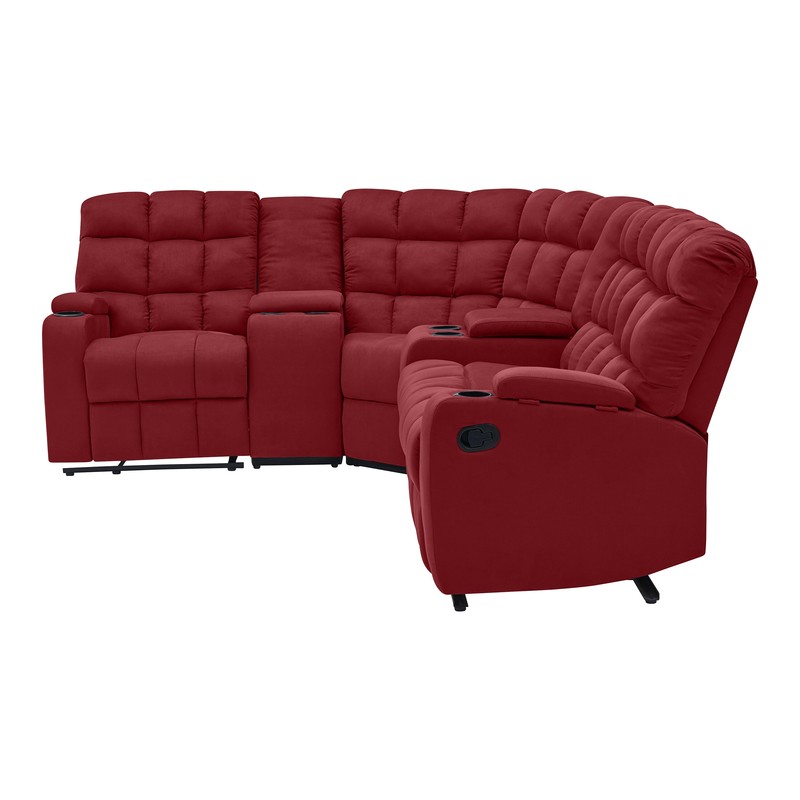 Bewley 96.25" Wide Symmetrical Reclining Corner Sectional