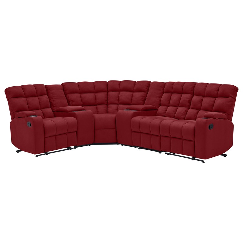 Bewley 96.25" Wide Symmetrical Reclining Corner Sectional