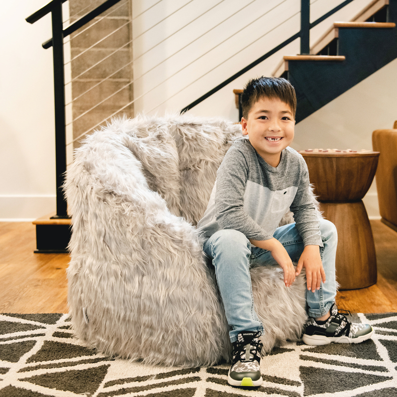 Fuzzy bean bag chair sales