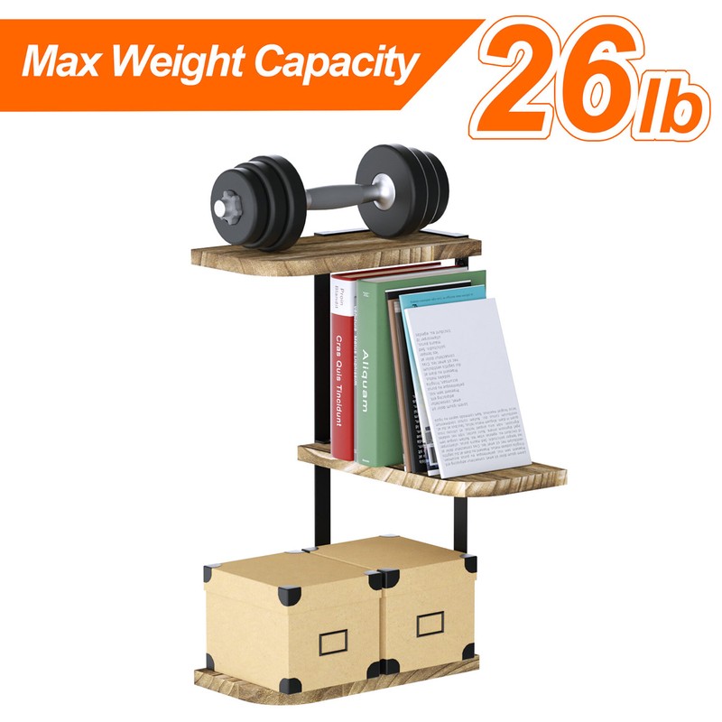 Boehmer 3 Piece Corner Shelf with Adjustable Shelves