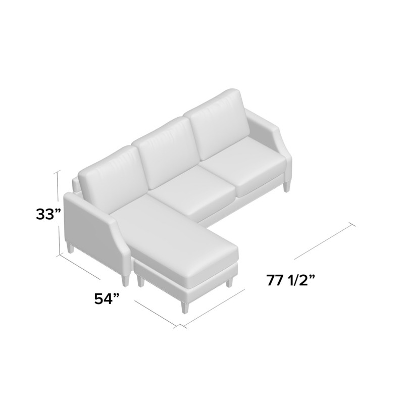 Braxton 77.5" Wide Reversible Sofa & Chaise