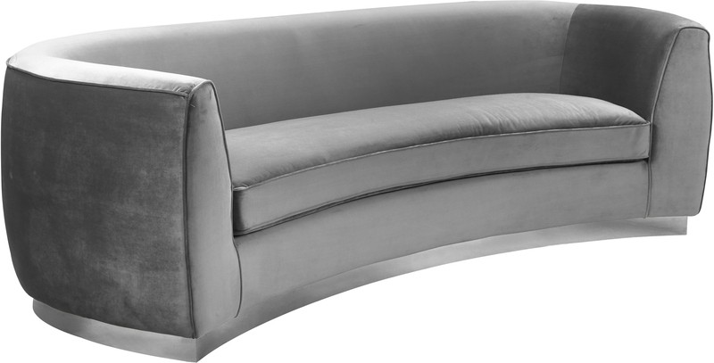 Breccan 91.5'' Velvet Round Arm Curved Sofa