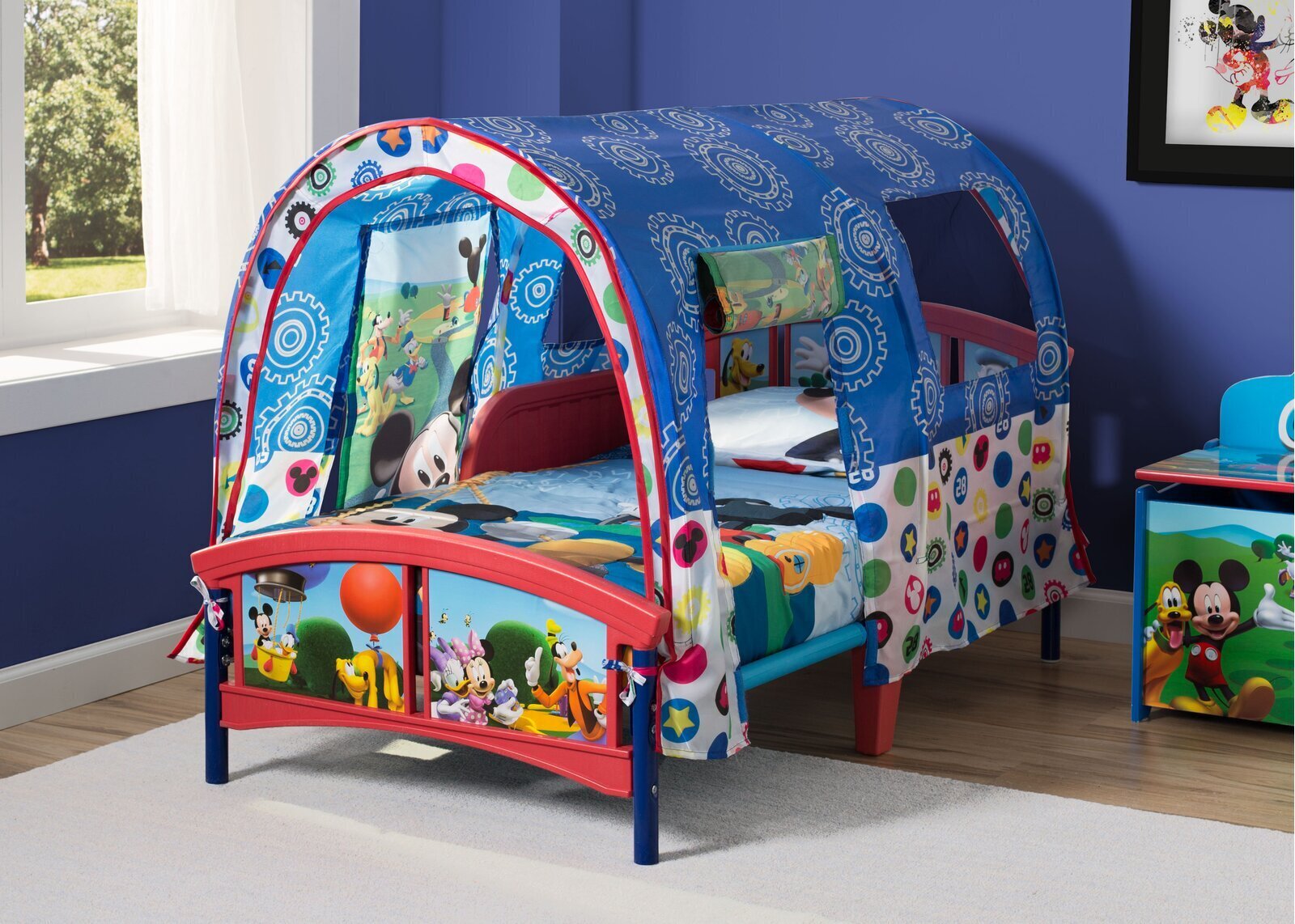 Brightly Colored Toddler Bed Canopy