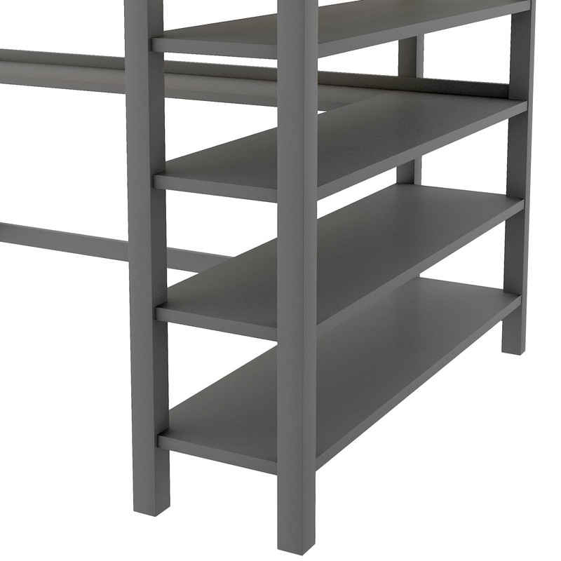 Brithny Loft Bed with Built-in-Desk by Harriet Bee