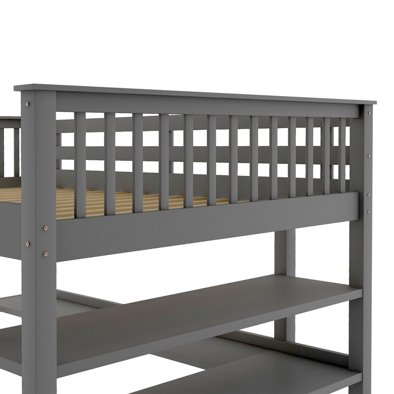 Brithny Loft Bed with Built-in-Desk by Harriet Bee