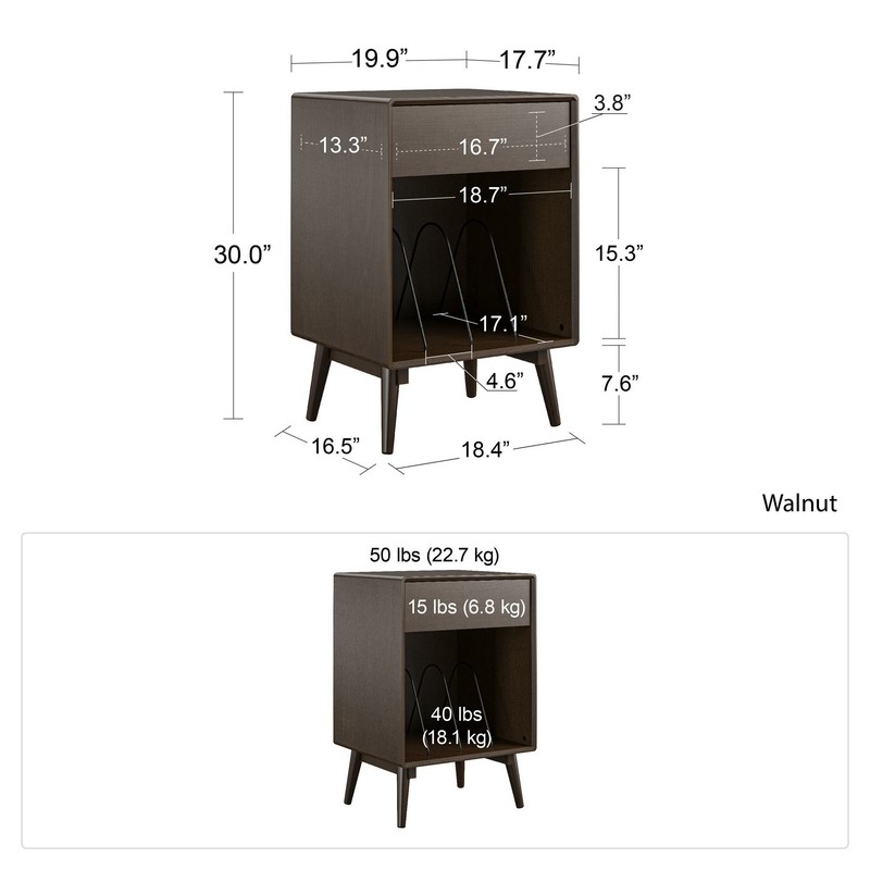 Brittany Turntable Audio Rack