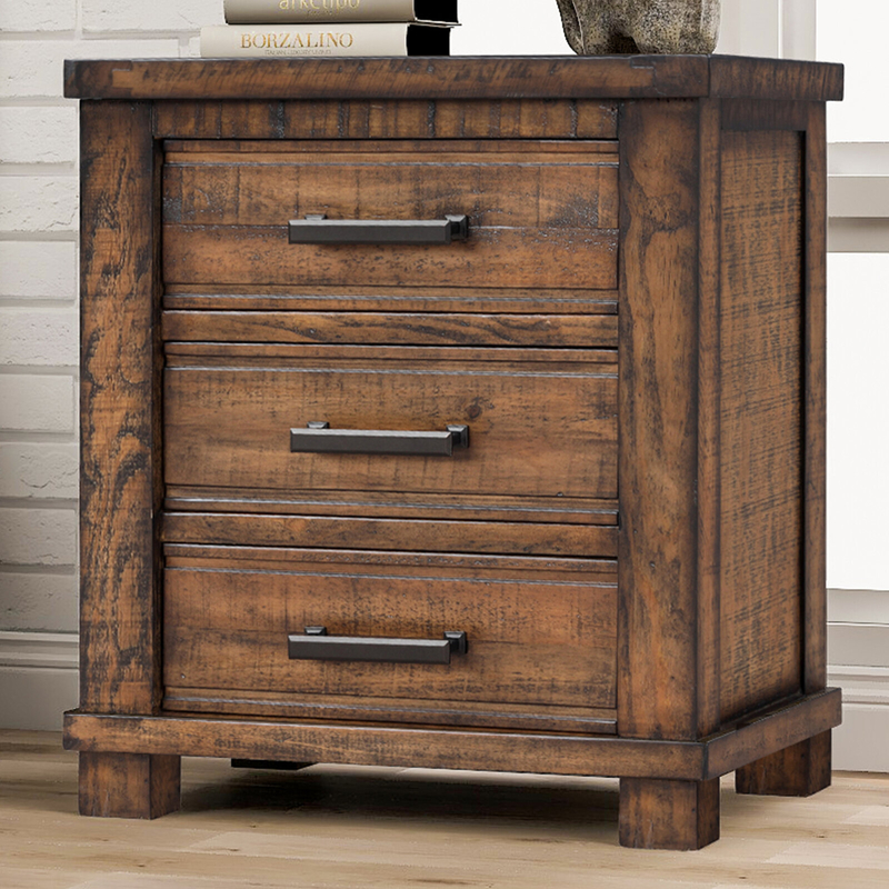 Brixton Queen Solid Wood Platform 3 Piece Bedroom Set