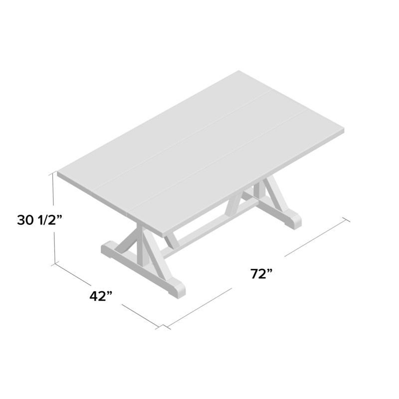 Brooksville 72'' Trestle Dining Table