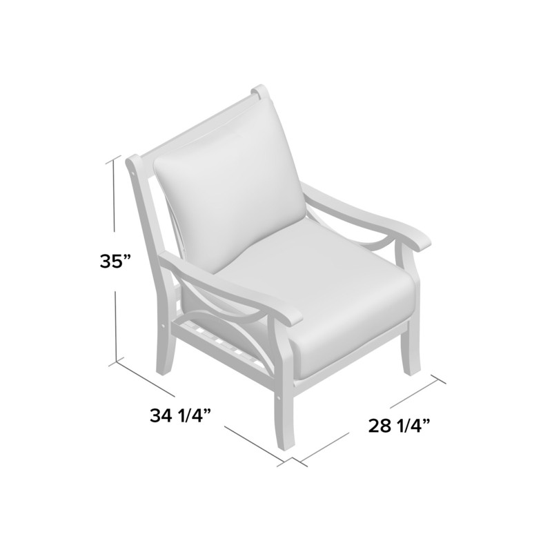 Brunswick Teak Patio Chair with Cushions