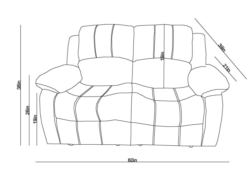 Bryce 2 Piece Faux Leather Reclining Living Room Set