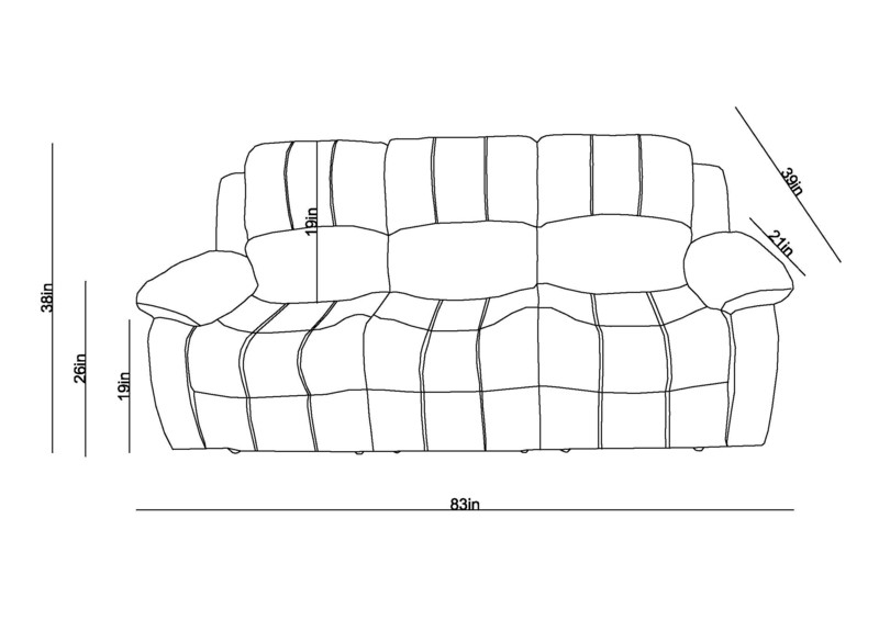 Bryce 2 Piece Faux Leather Reclining Living Room Set