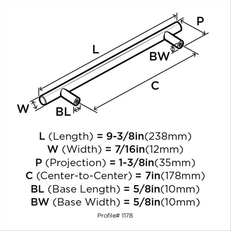 Cabinet 7" Center to Center Bar Pull