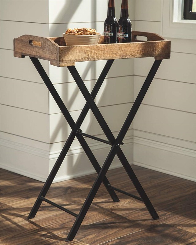 Cadocridge Rustic Tray Table Set