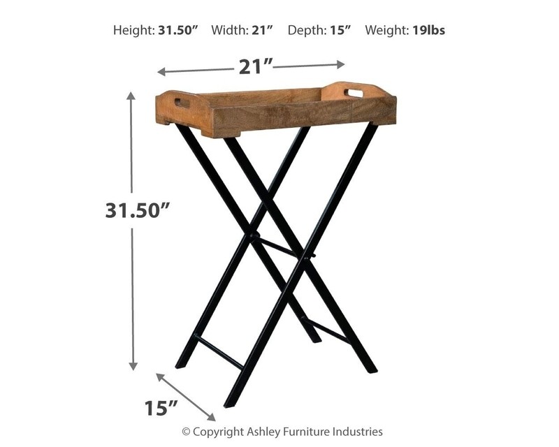 Cadocridge Rustic Tray Table Set