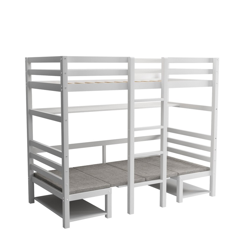 Caesare Single Loft Bed with Built-in-Desk by Harriet Bee