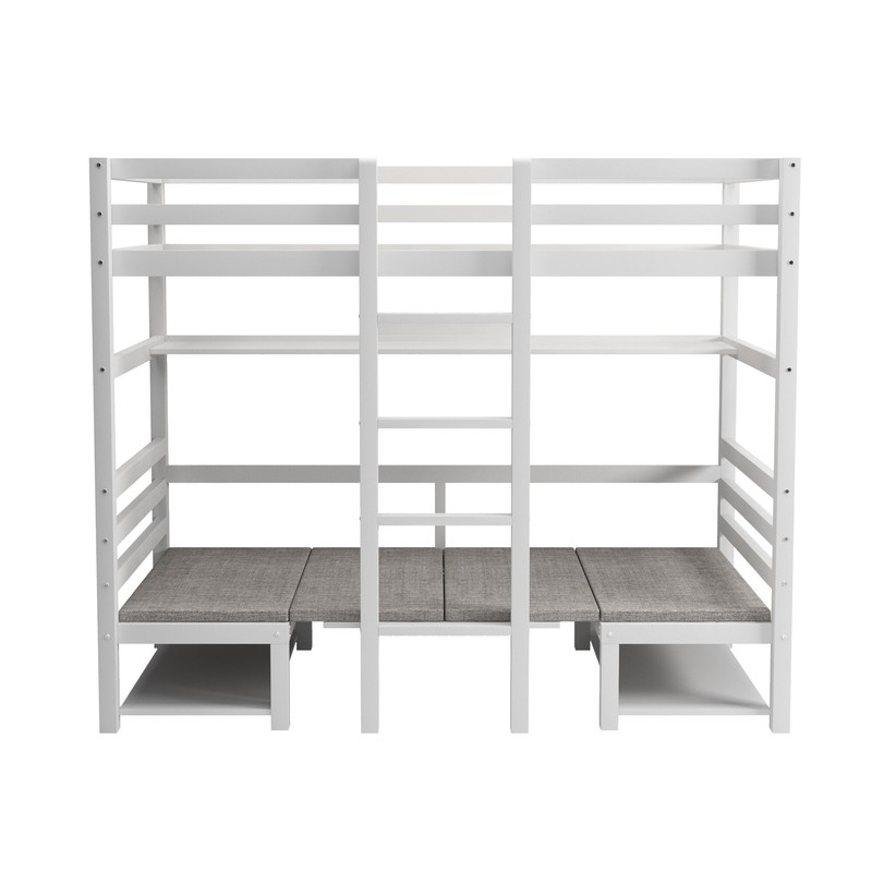 Caesare Single Loft Bed with Built-in-Desk by Harriet Bee