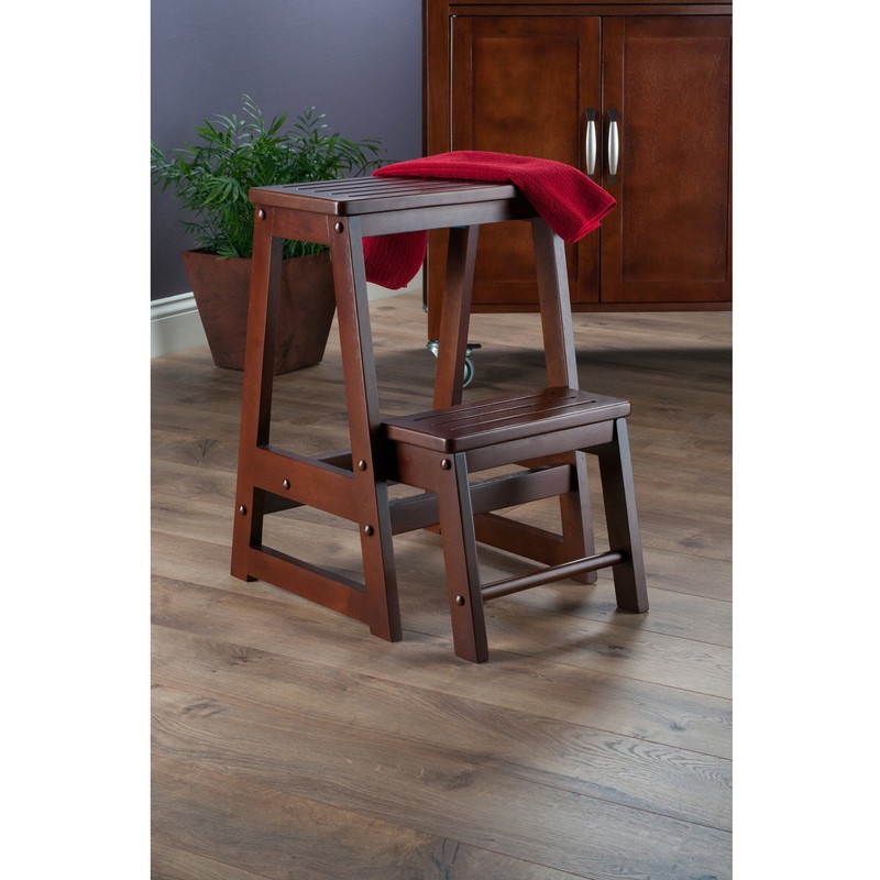 Calimesa 2-Step Wood Step Stool with 200 lb. Load Capacity