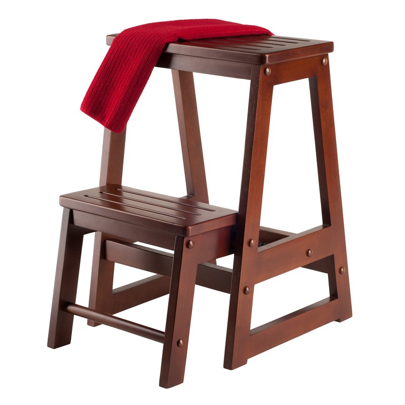 Calimesa 2-Step Wood Step Stool with 200 lb. Load Capacity