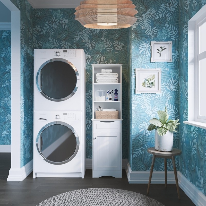 Caril 16.54'' W x 60.04'' H x 13.39'' D Linen Cabinet