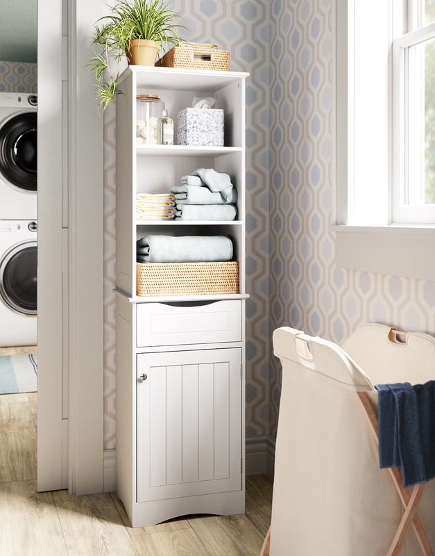 Caril 16.54'' W x 60.04'' H x 13.39'' D Linen Cabinet
