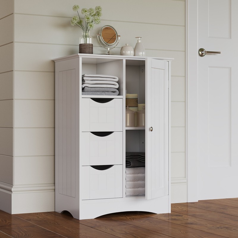 Caril 22.05'' W x 32.1'' H x 13.39'' D Free-Standing Bathroom Cabinet
