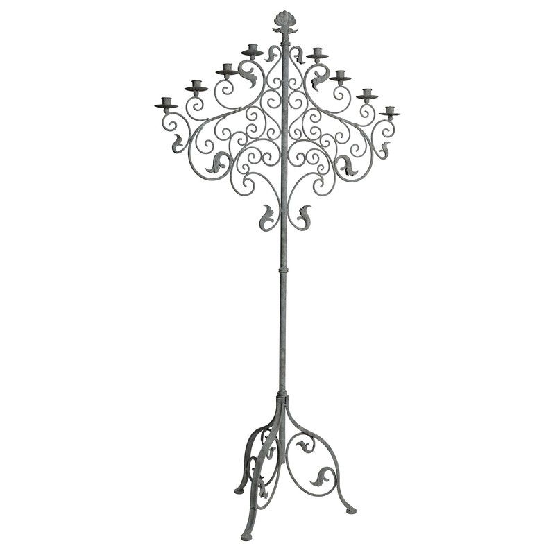 Castle Vecchio Floor Metal Candelabra