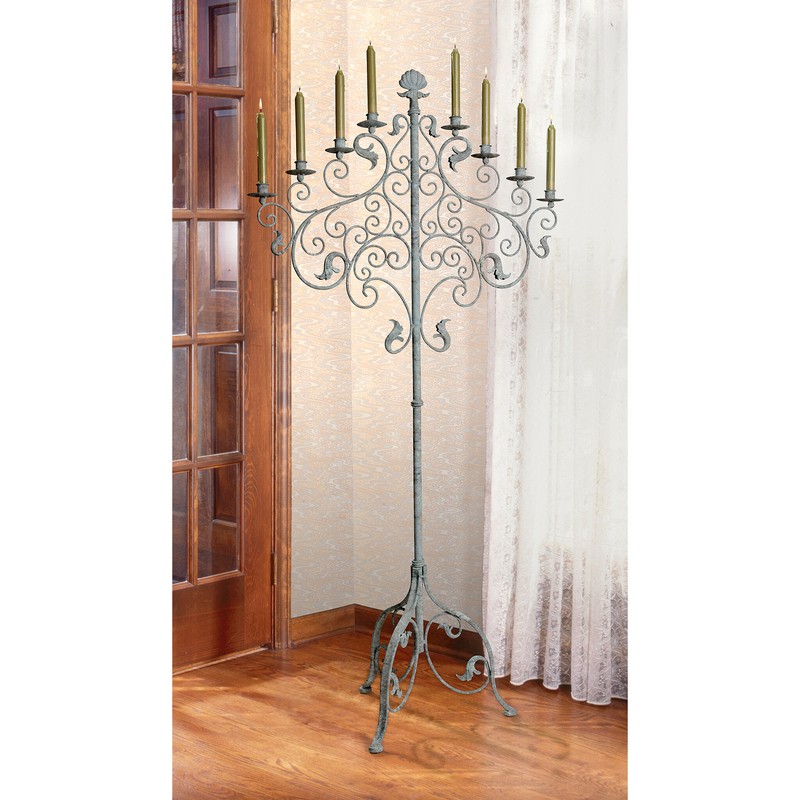 Castle Vecchio Floor Metal Candelabra