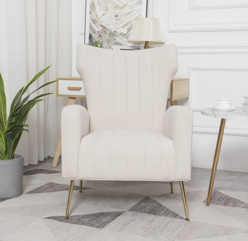 Cayleigh 27.5'' Wide Velvet Wingback Chair