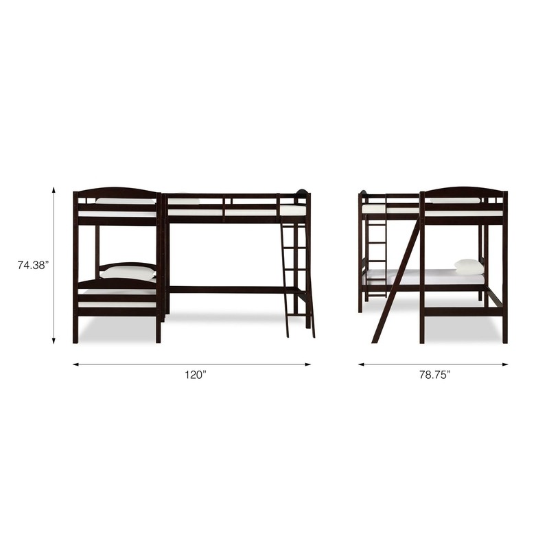 Chaim Twin Over Twin Triple / Quad Bunk Bed by Andover Mills™ Baby & Kids